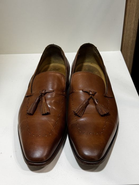 Лоферы мужские с кисточками кожа