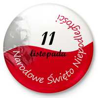 Button magnes na lodówkę Narodowe Święto Niepodległości Polski