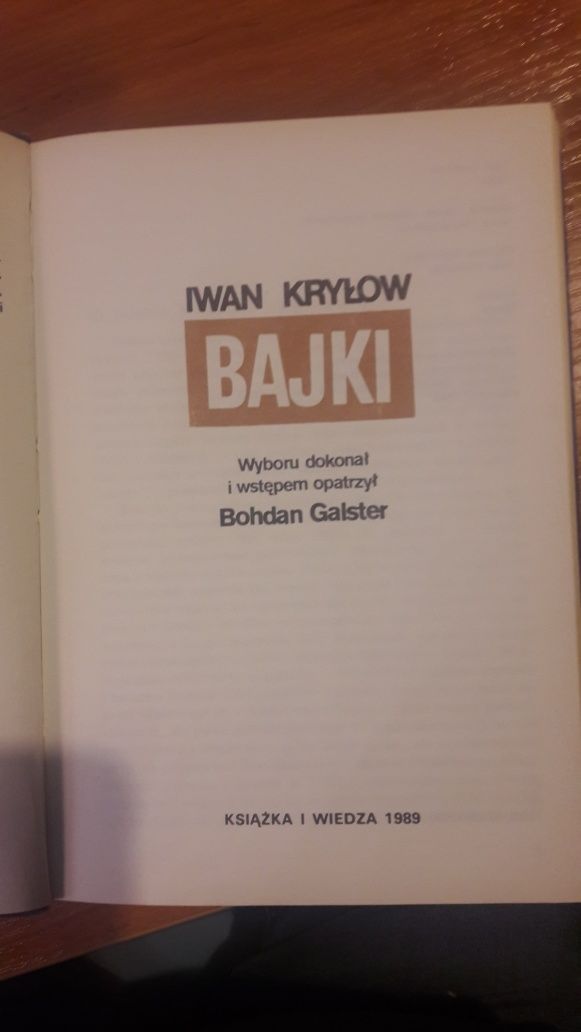 Bajki Iwan Kryłow. Książka