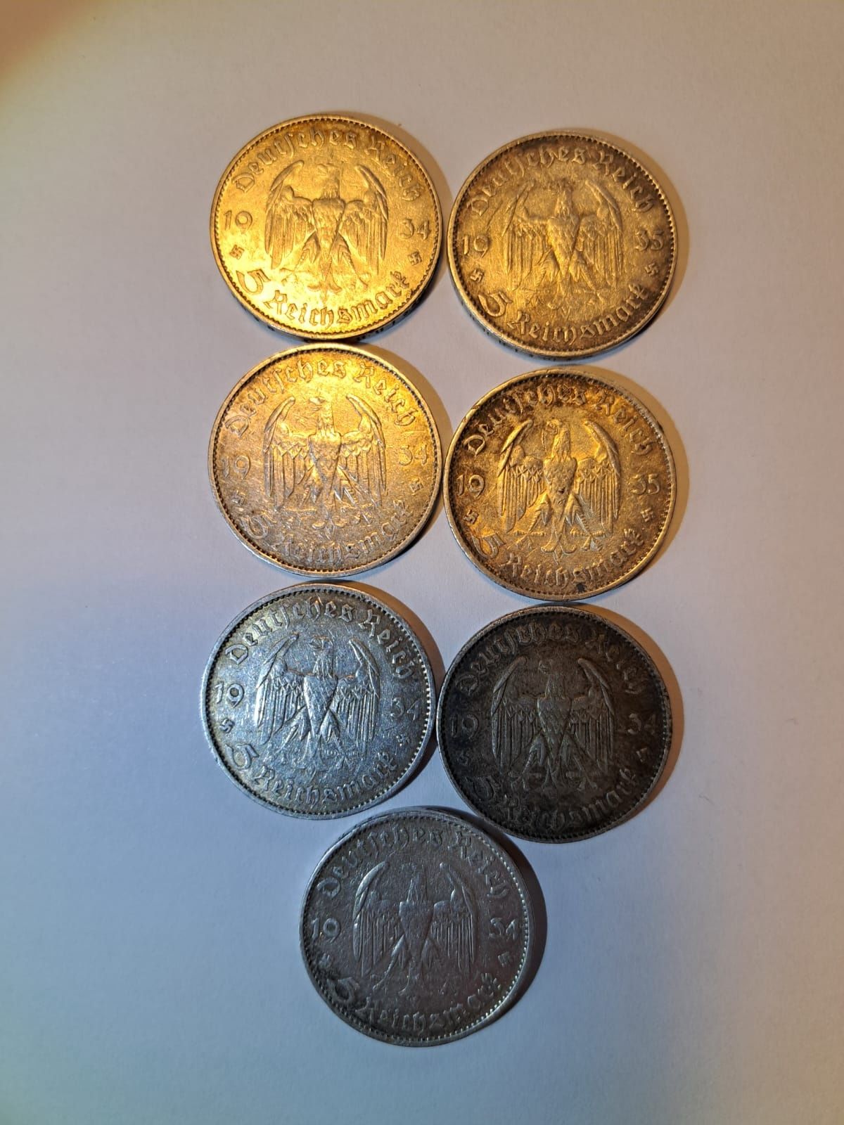 5 matek 1934rok reichsmark 7sztuk