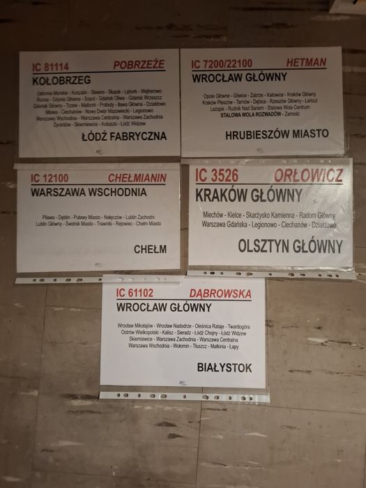 Tablice relacyjne PKP Intercity