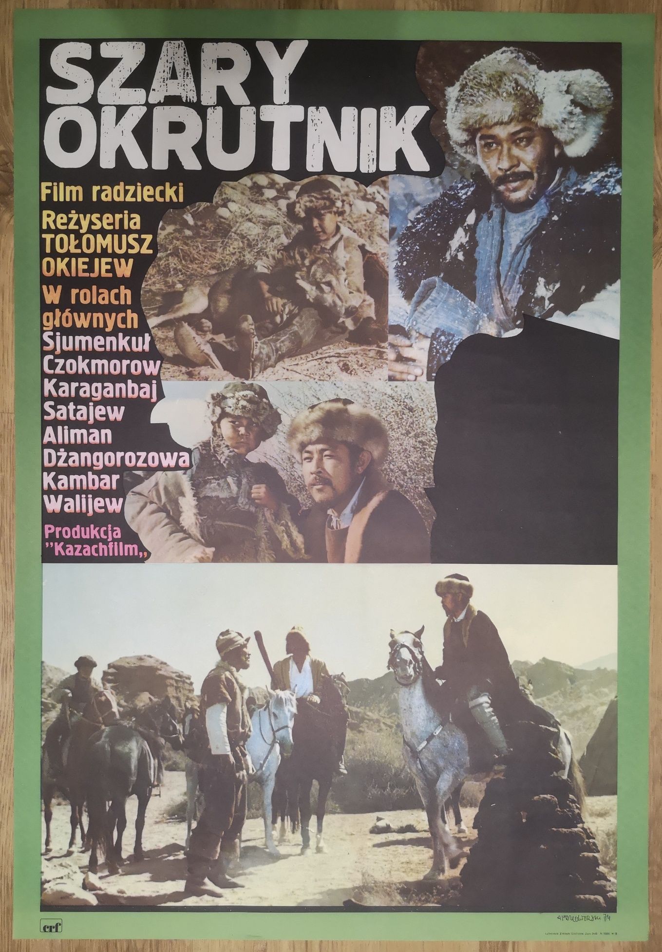 Plakat filmowy Szary Okrutnik A. Przedworski 1974