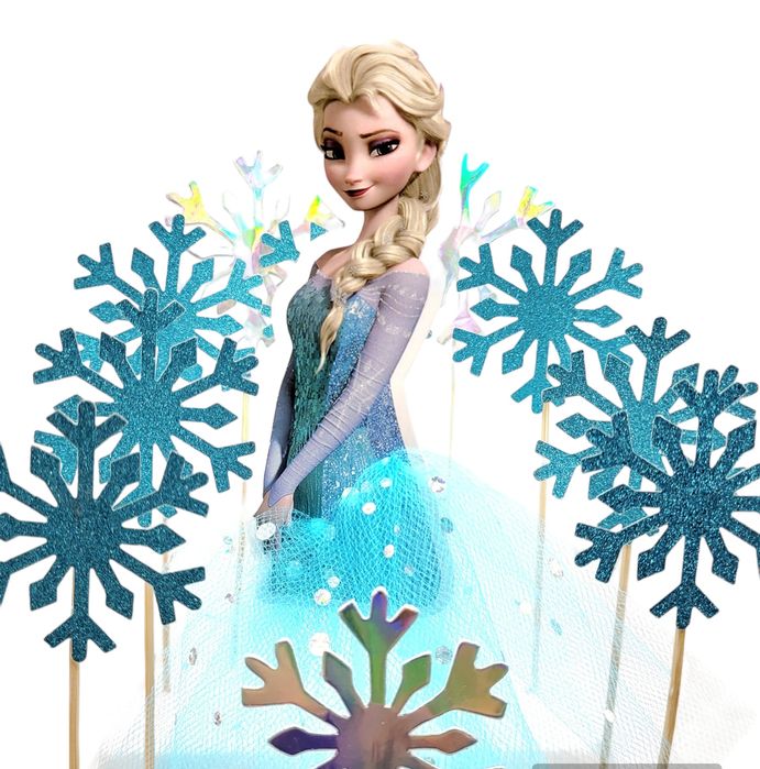 Frozen Topper ELSA + 5szt. PŁATKI ŚNIEGU