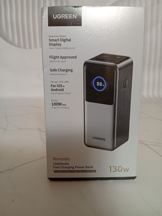 Повербанк, портативний зарядний пристрій UGREN Nexode 130W