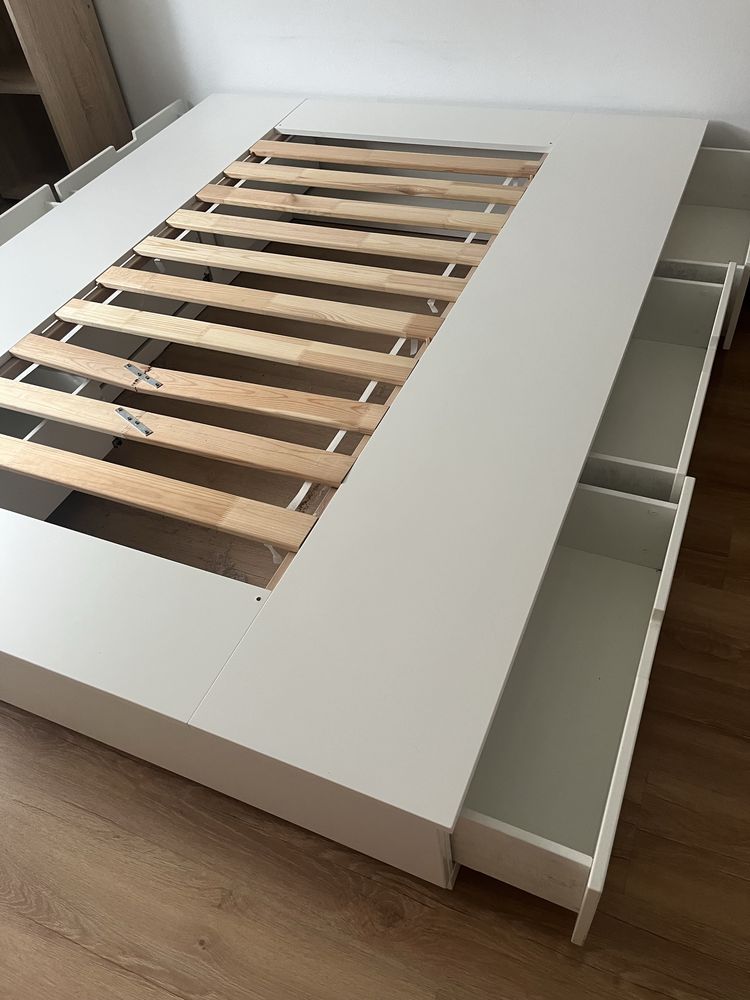 Łóżko 160x200 Ikea Nordli z 6 szufladami