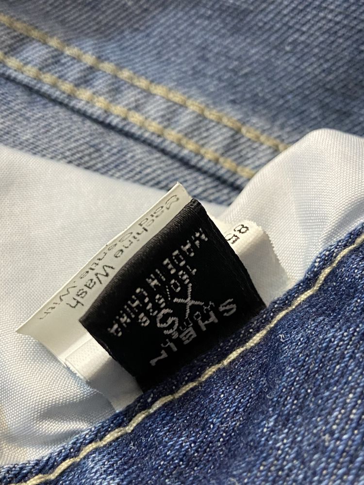 krótkie spodenki szorty jeansowe dżins dwukolorowe dwa kolory
