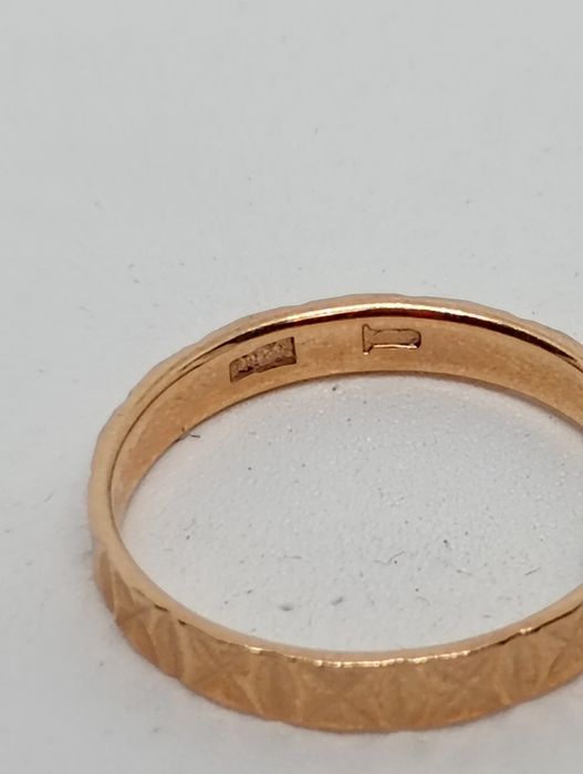 Złota obrączka z różowego złota 583 1,81g r16 Komis Madej Tarnów