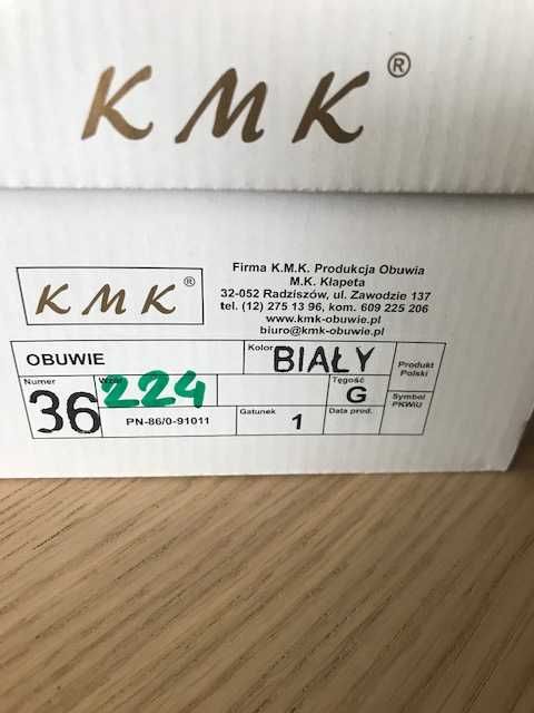 Buty białe komunia rocznica rozm. 36 stan bardzo dobry zakryte palce