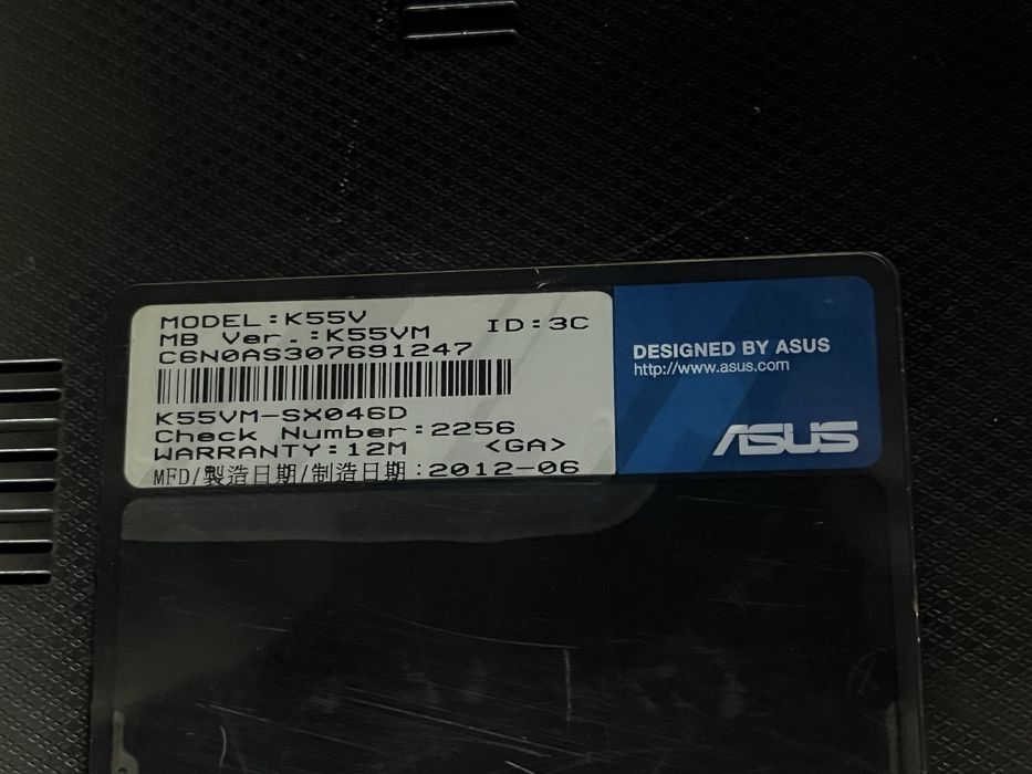 Ноутбук ASUS K55V (core i5, gtx 630m, 8gb ОЗУ)