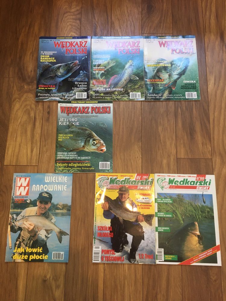 Wędkarz Polski- miesięcznik 1999 do 2004 plus pełne roczniki