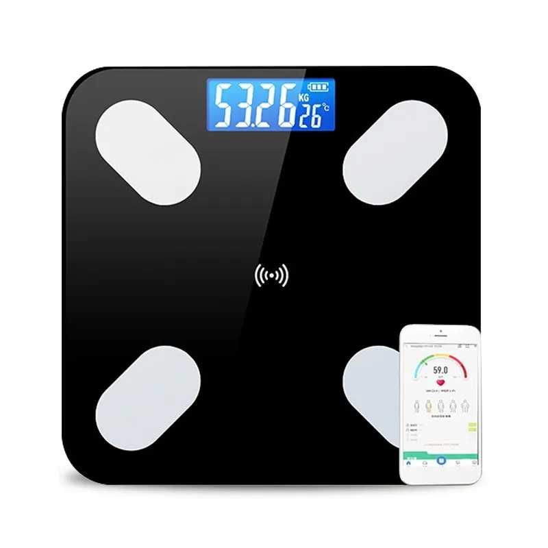 Waga Łazienkowa Analityczna Slim 180 kg Smart + 25 w 1 Android Ios
