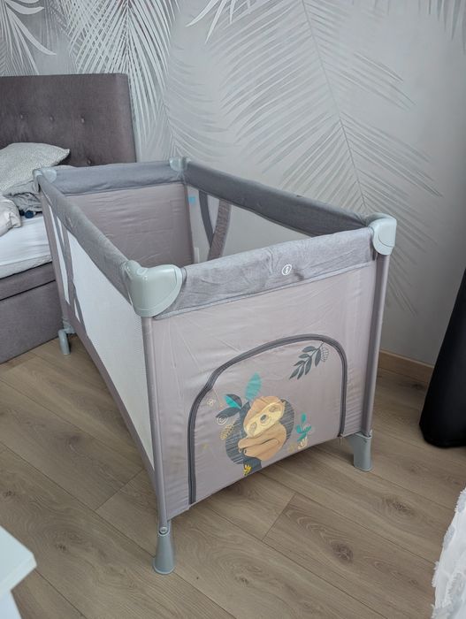 Łóżeczko turystyczne baby design espiro szare