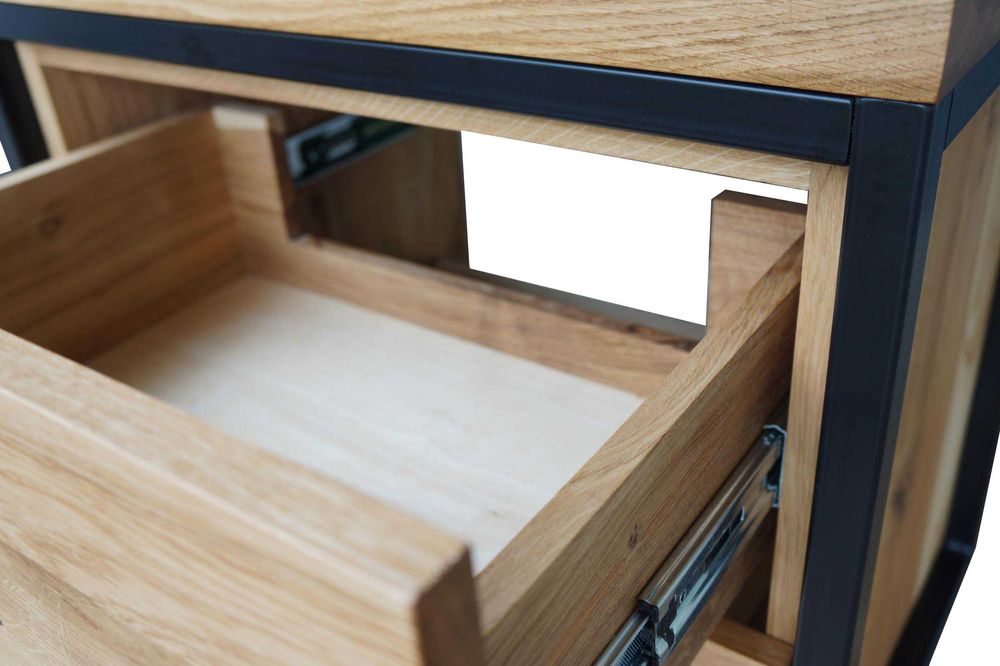 Szafka pod umywalkę wisząca lity dąb 60 cm