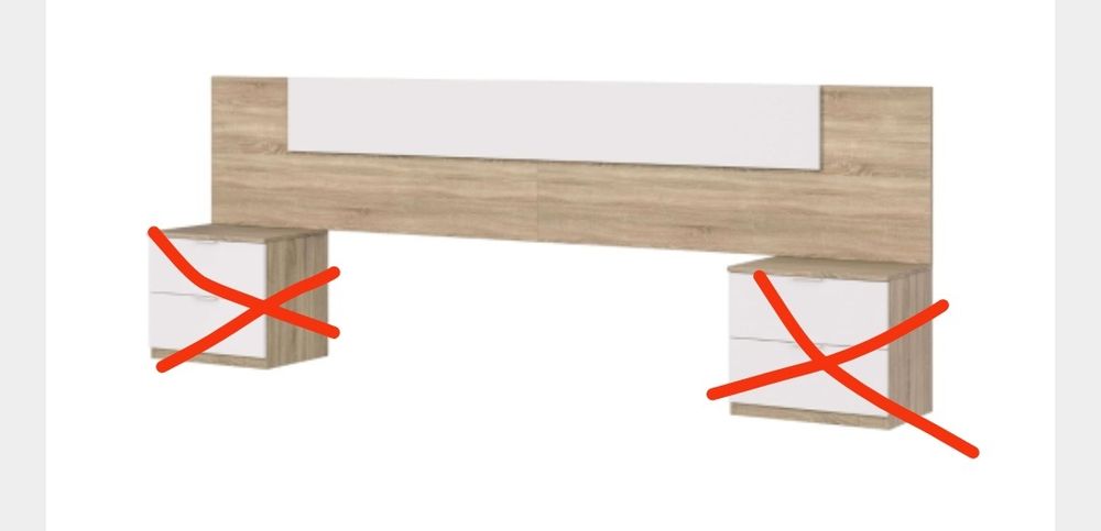 Cama de casal c colchão e cabeceira