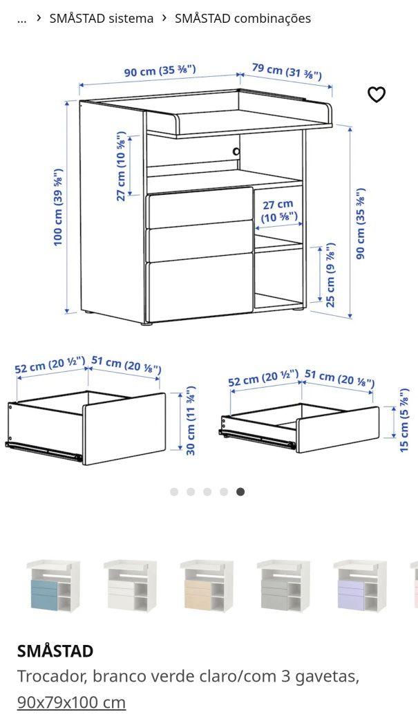 Trocador / secretária criança ikea