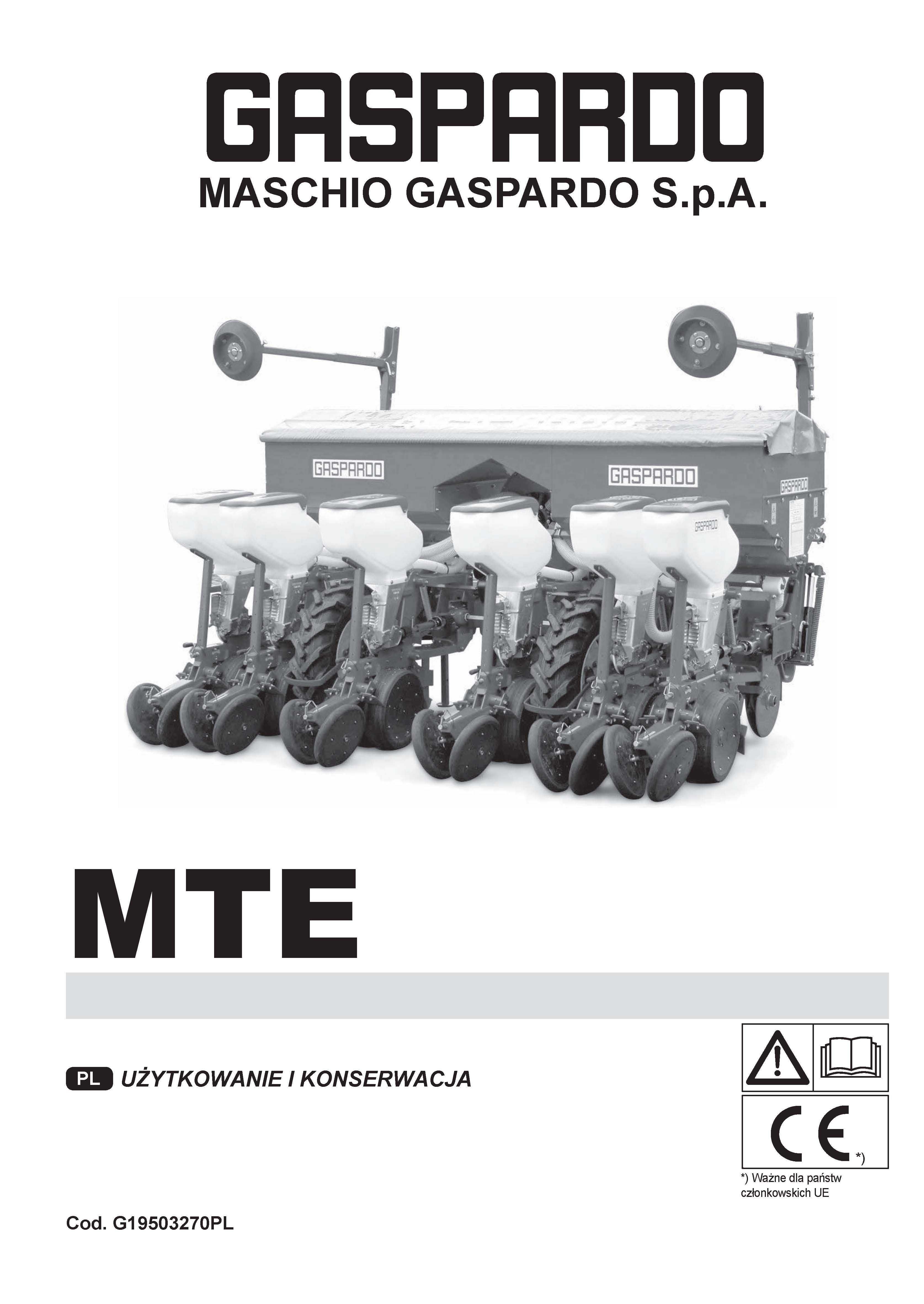 Gaspardo Maschio MTE instrukcja