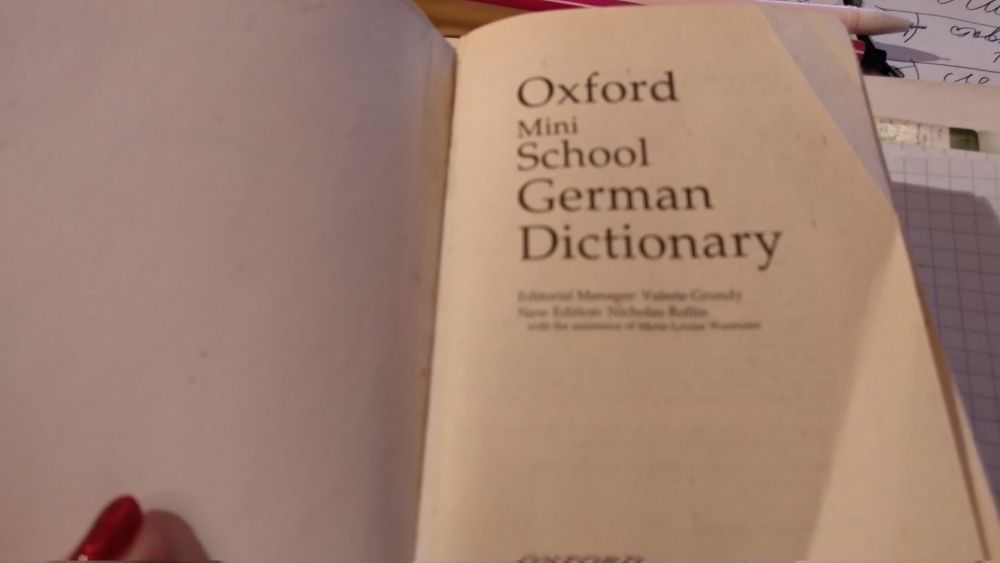 книга словарь английский немецкий oxford mini school german dictionary