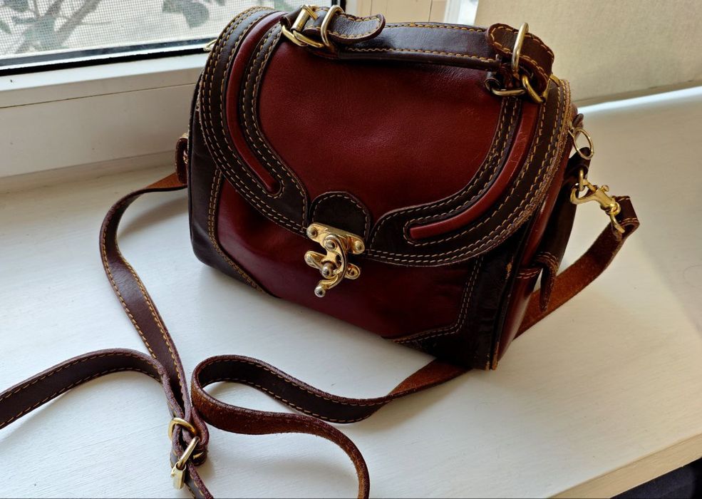 Вінтажна шкіряна сумка