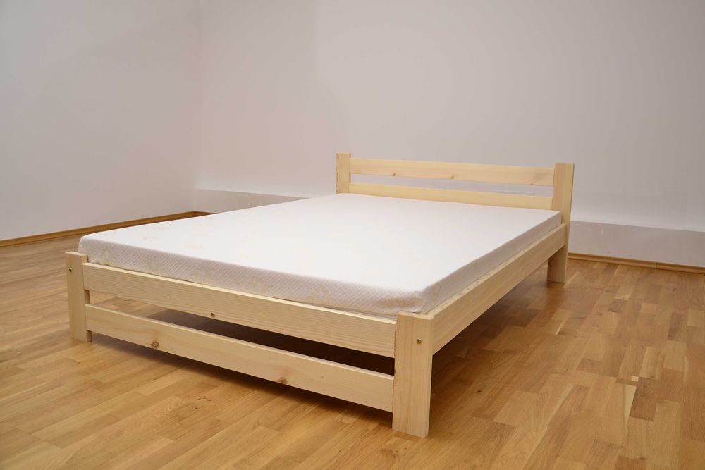 Łóżko KAMIL 90x200 120/140/160 sosna, dąb, orzech, olcha, białe, szare