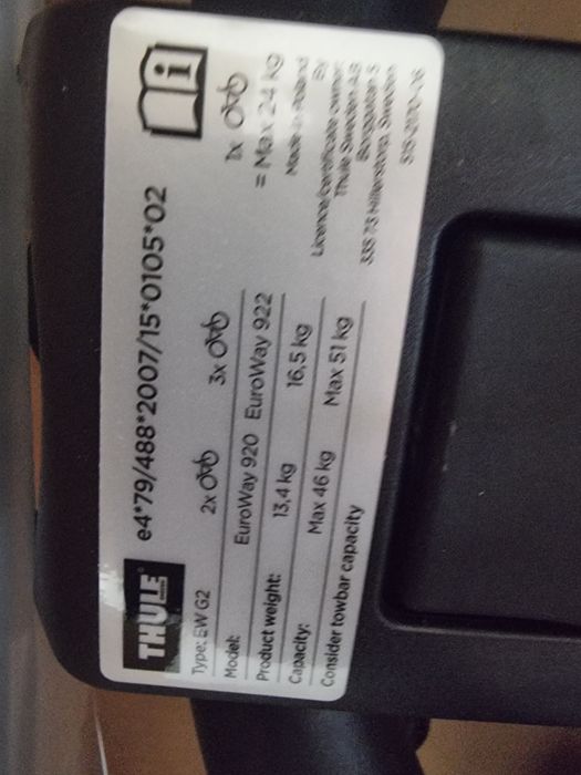 Bagażnik Thule g2  model 920  Nowy