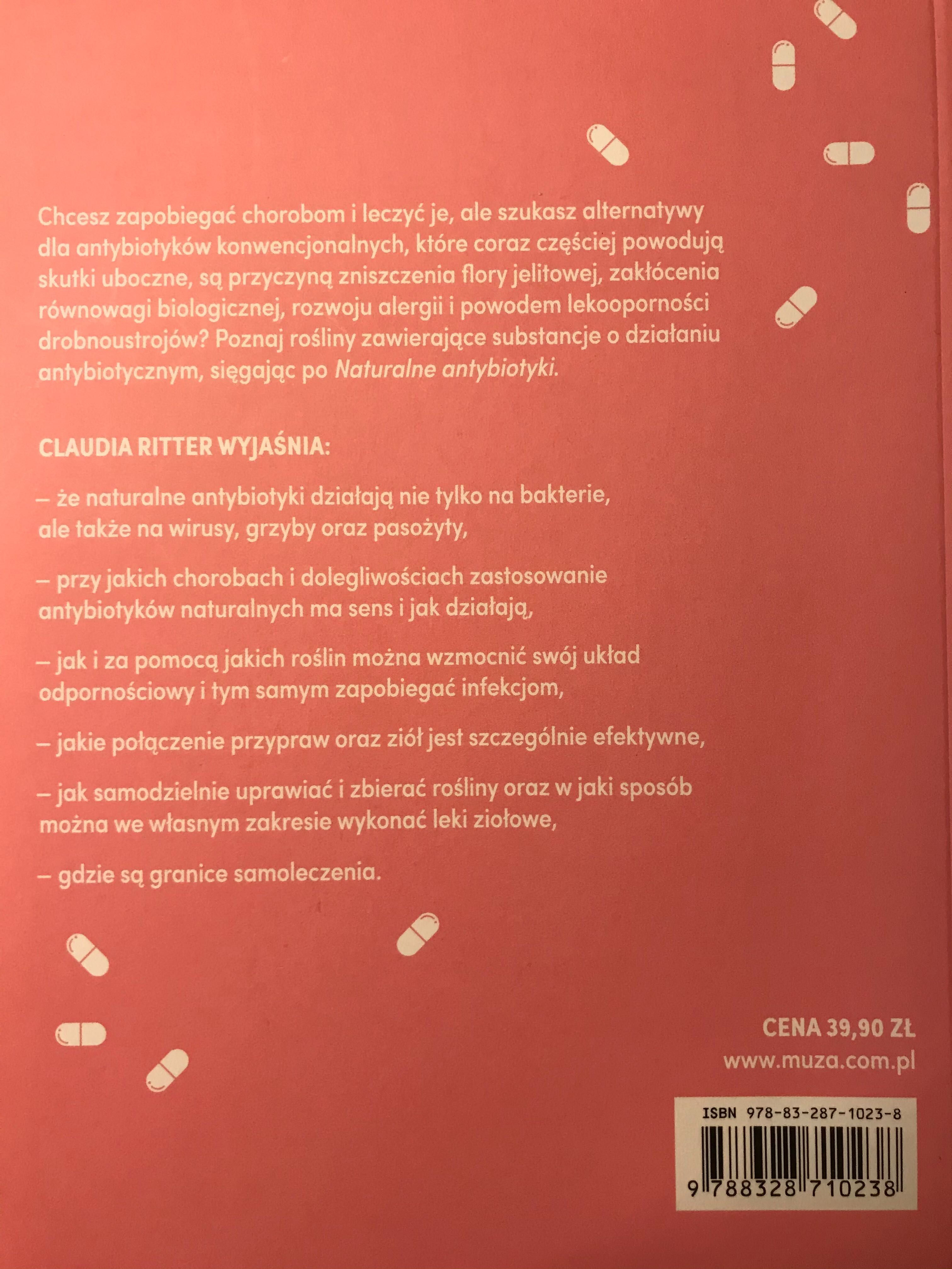 Książka Naturalne antybiotyki Claudia Ritter WAWA