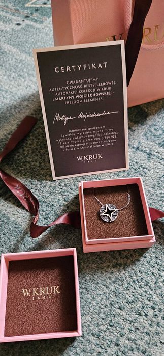 Naszyjnik srebrny Freedom Elements W. Kruk kolekcja M. Wojciechowskiej