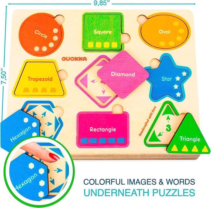 puzzle drewniane quokka zwierzęta cyfry 3szt.