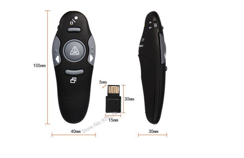 Apontador laser wireless USB para apresentações - PowerPoint