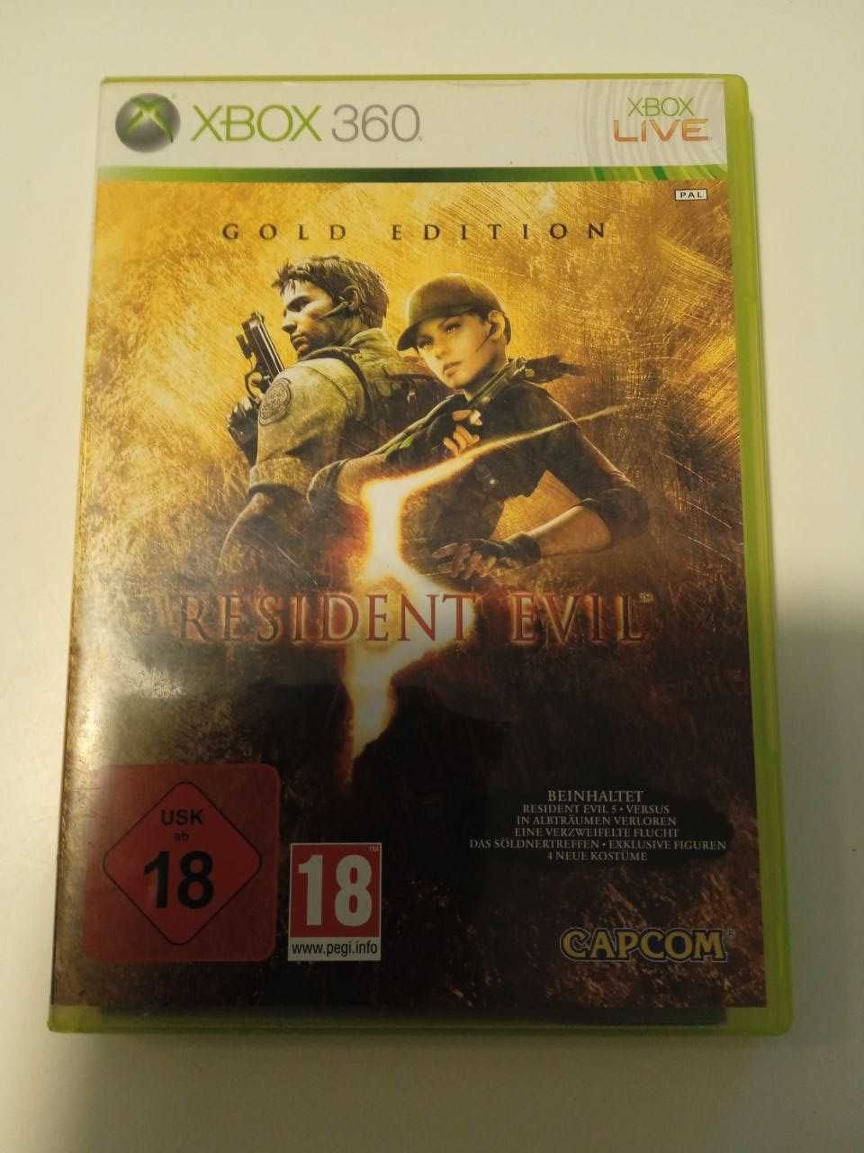 Xbox 360 RESIDENT EVIL 5 Gold Edition.