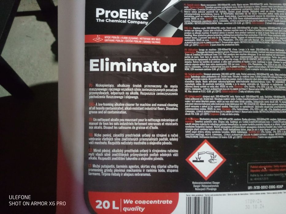Eliminator środek alkaliczny do mycia maszynowego i ręcznego