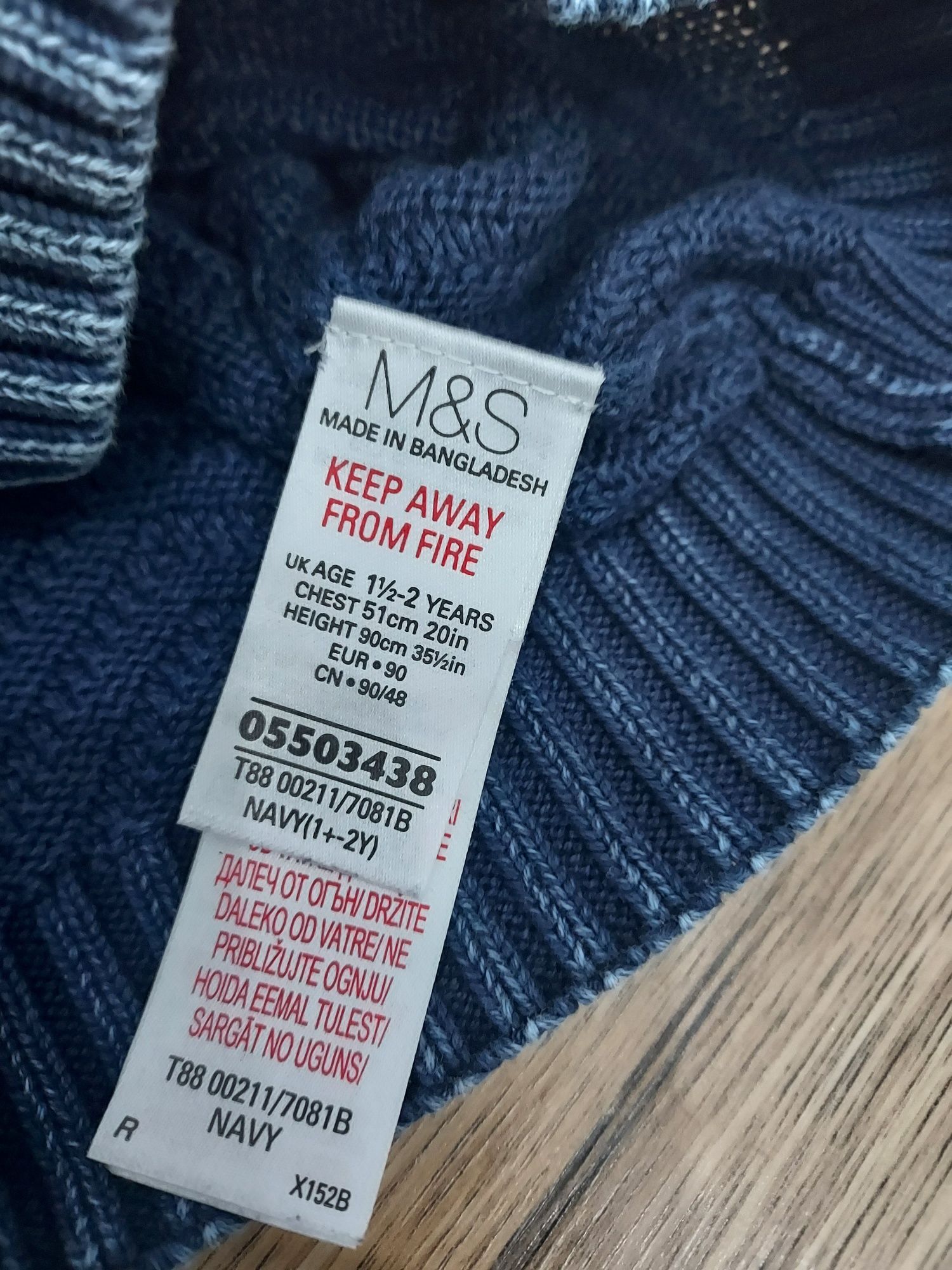 Sweter M&S granatowy