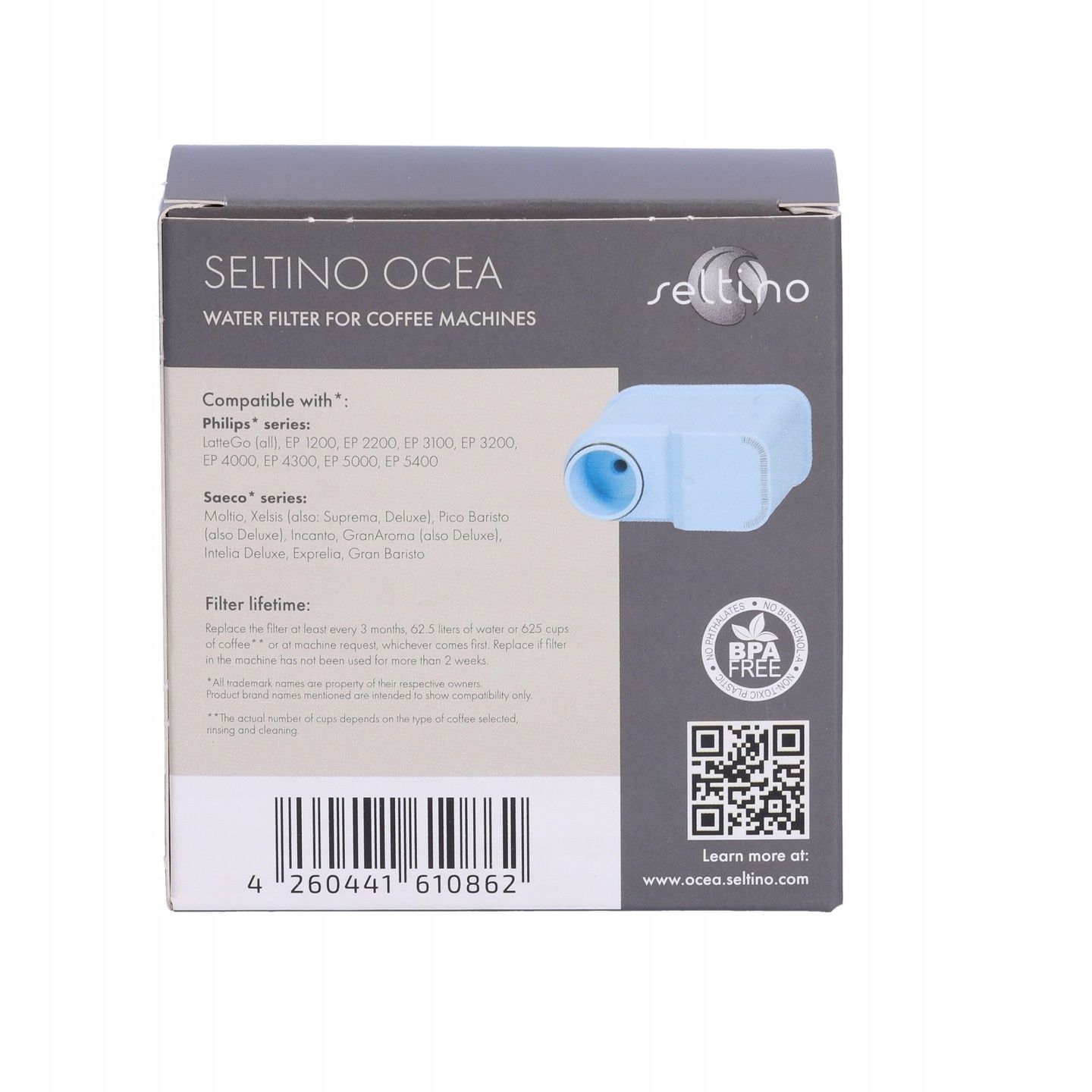 Фильтр для очистки воды Seltino Ocea
для кофемашин Philips Saeco CA690