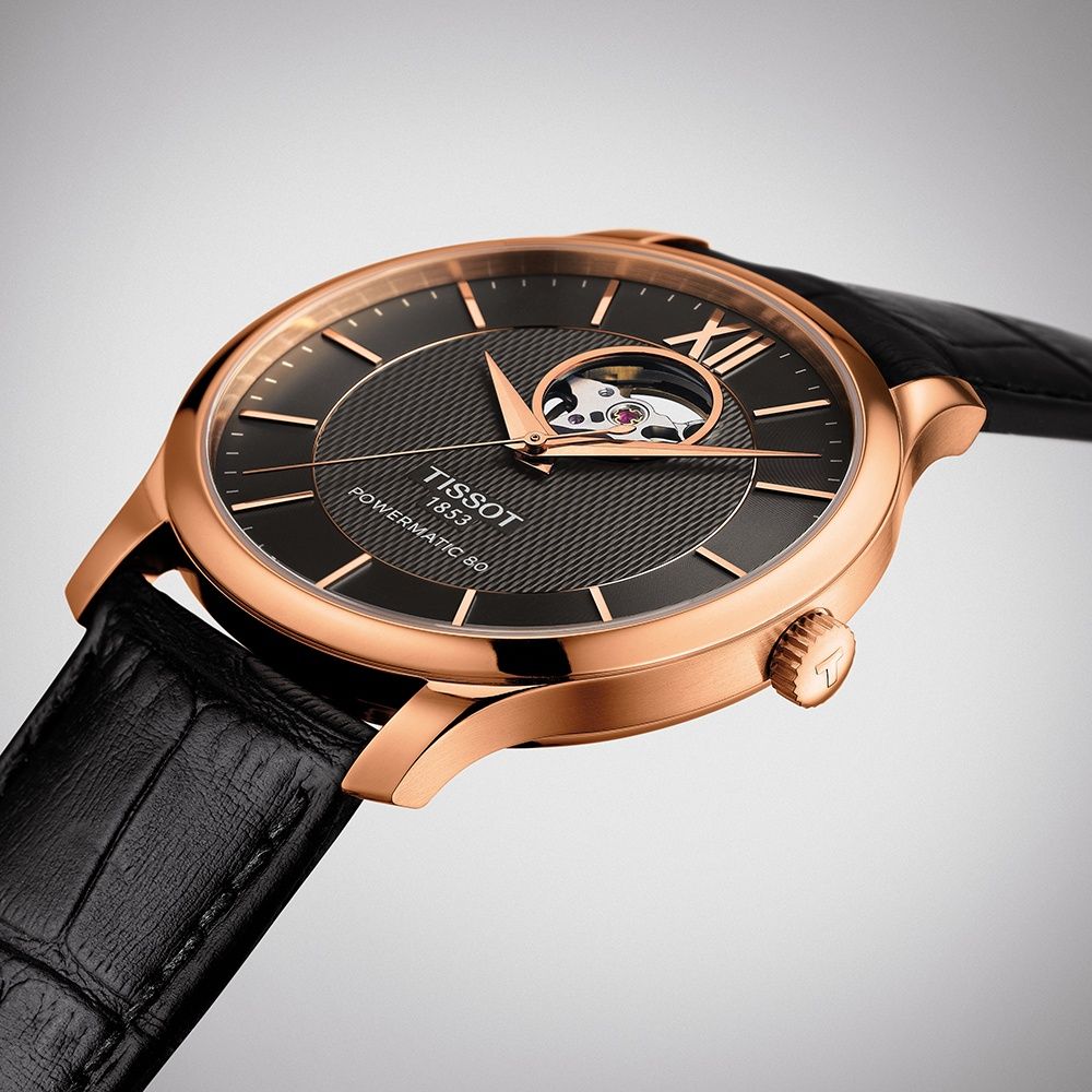 Zegarek Tissot TRADITION POWERMATIC 80 OPEN HEART - T063.907.36.068.00