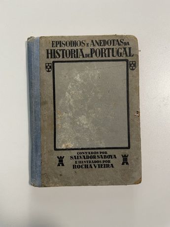 Livro antigo Episódios e Anedotas da História de Portugal