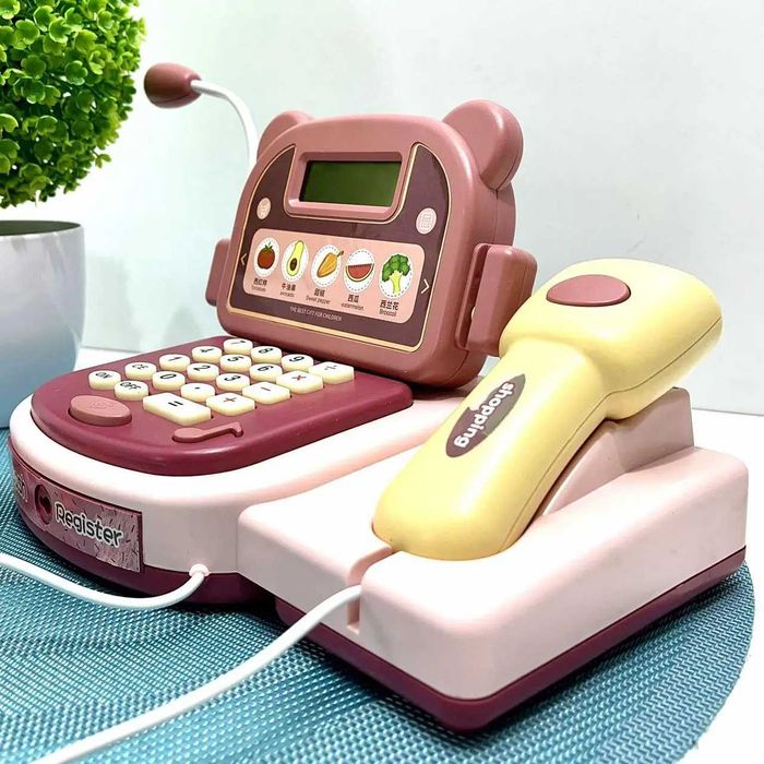 Касовий апарат дитячий зі сканером мікрофоном підсвічування