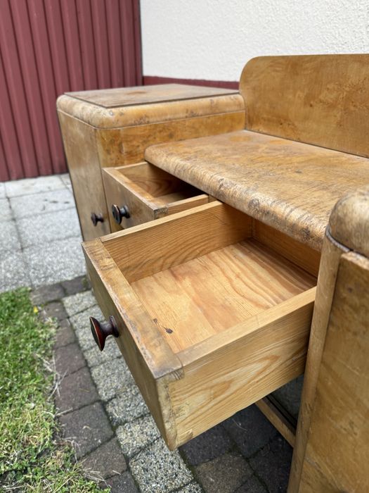 Drewniana konsola toaleta lata 30-50 art deco