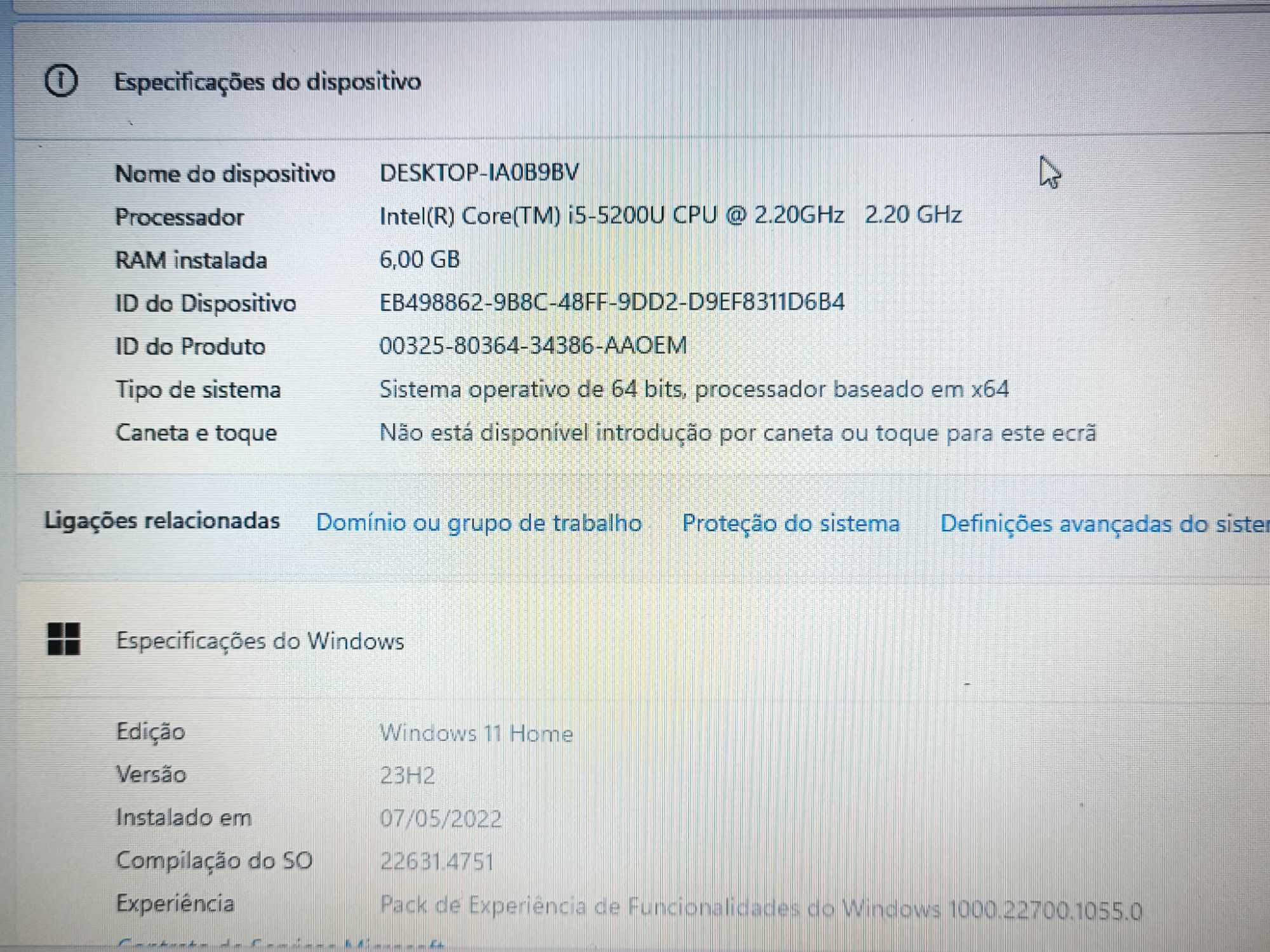 Portátil Asus X555L Intel® Core™ i5 i5-5200U NVIDIA® GeForce® 920M