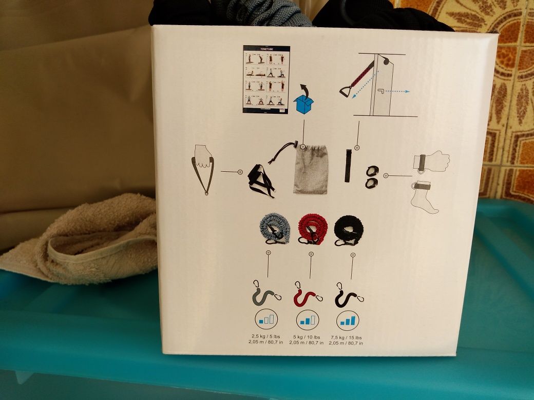 Kit de tonificação de elásticos