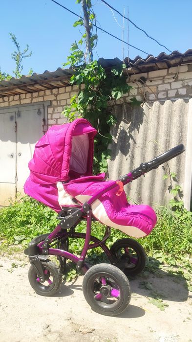 Коляска дитяча 2 в 1 для дівчинки