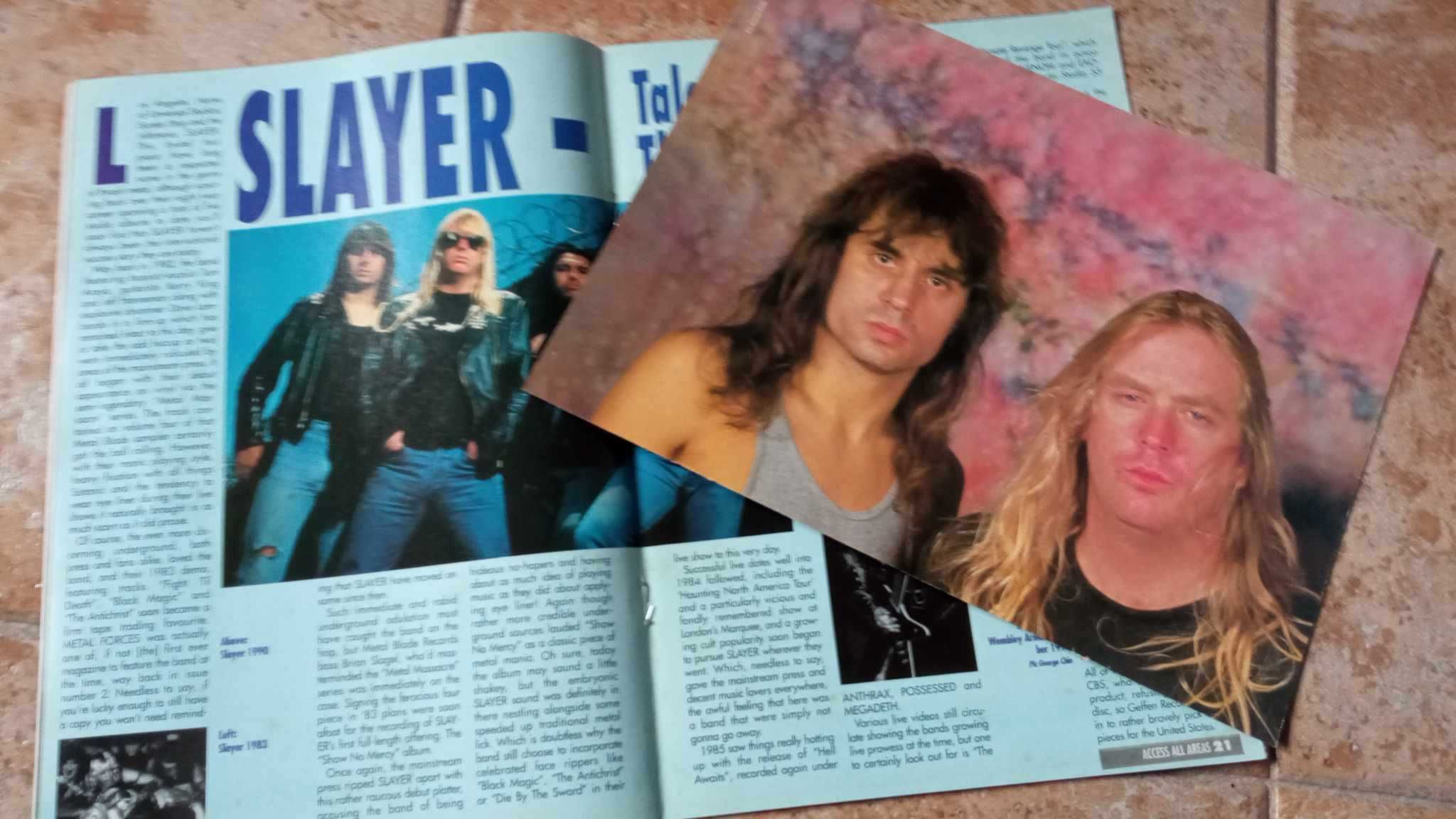 (troca) Megadeth Slayer Testament Suicidal  1990 revista