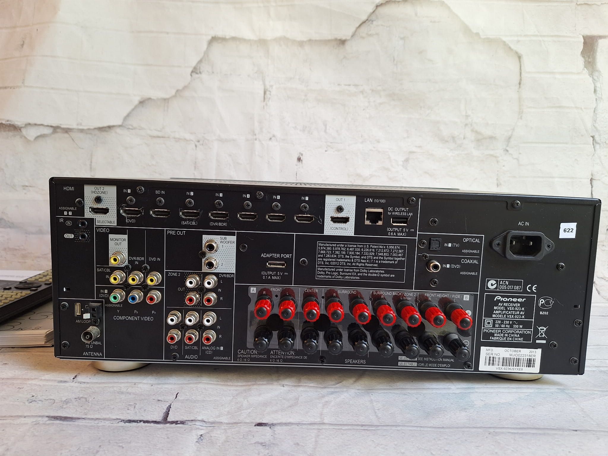 7.2 Pioneer VSX-923  mocny 7x150  AirPlay Hdmi ARC Optyk USB