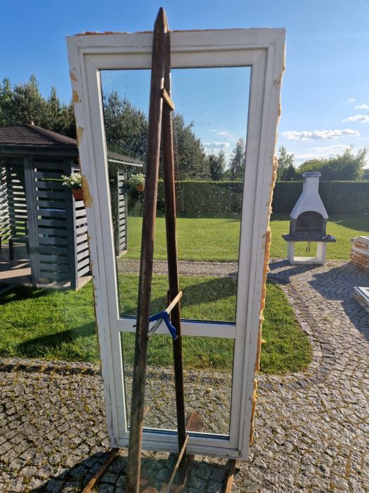 Drzwi 88x229.5 okno 86x230 balkonowe pcv z demontażu