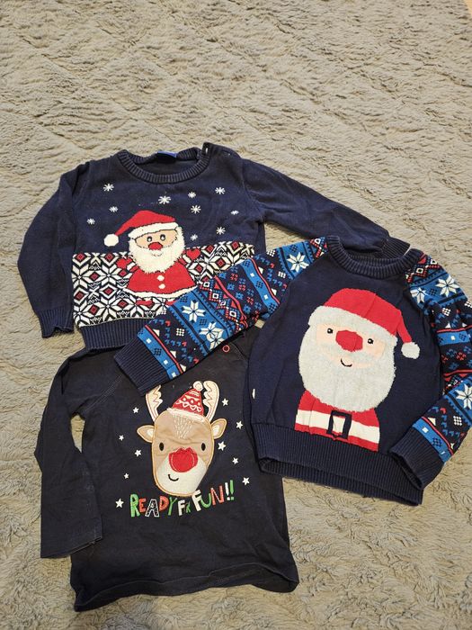 Sweter zimowy świąteczny mikołaj mikołajki Święta 86