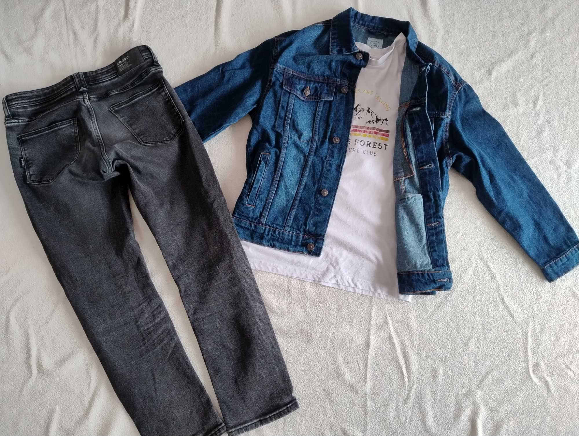 Zestaw 9 SZT ZARA PRIMARK H&M bluza spodnie jeansy roz. 158 164 cm