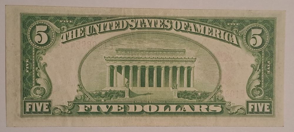 5dolarów USA z 1928r.B