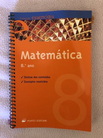 Livro auxiliar de Matemática, 8º ano.