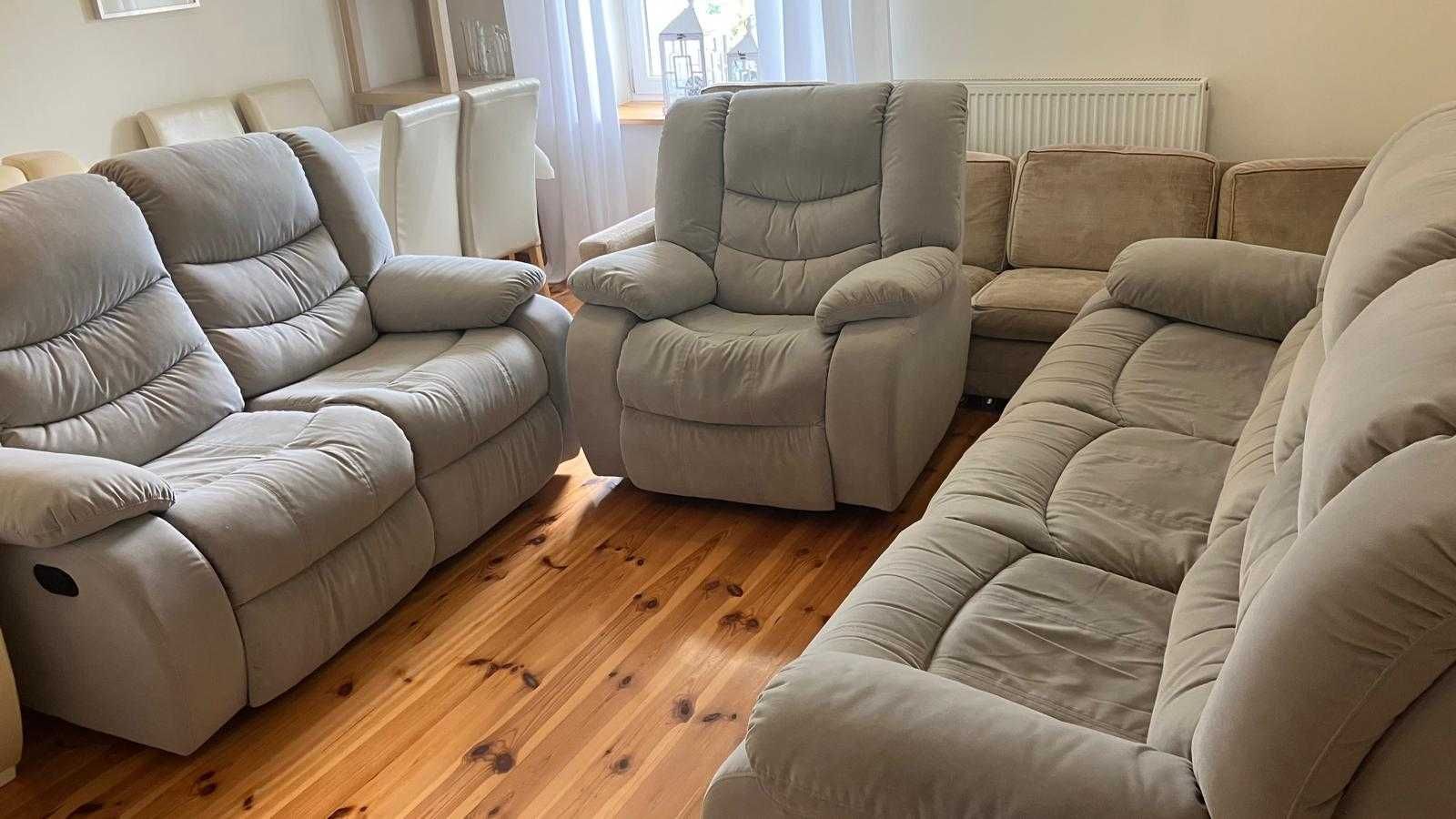 Zestaw wypoczynkowy PYKA REGAN z funkcja relaks 3+2+1