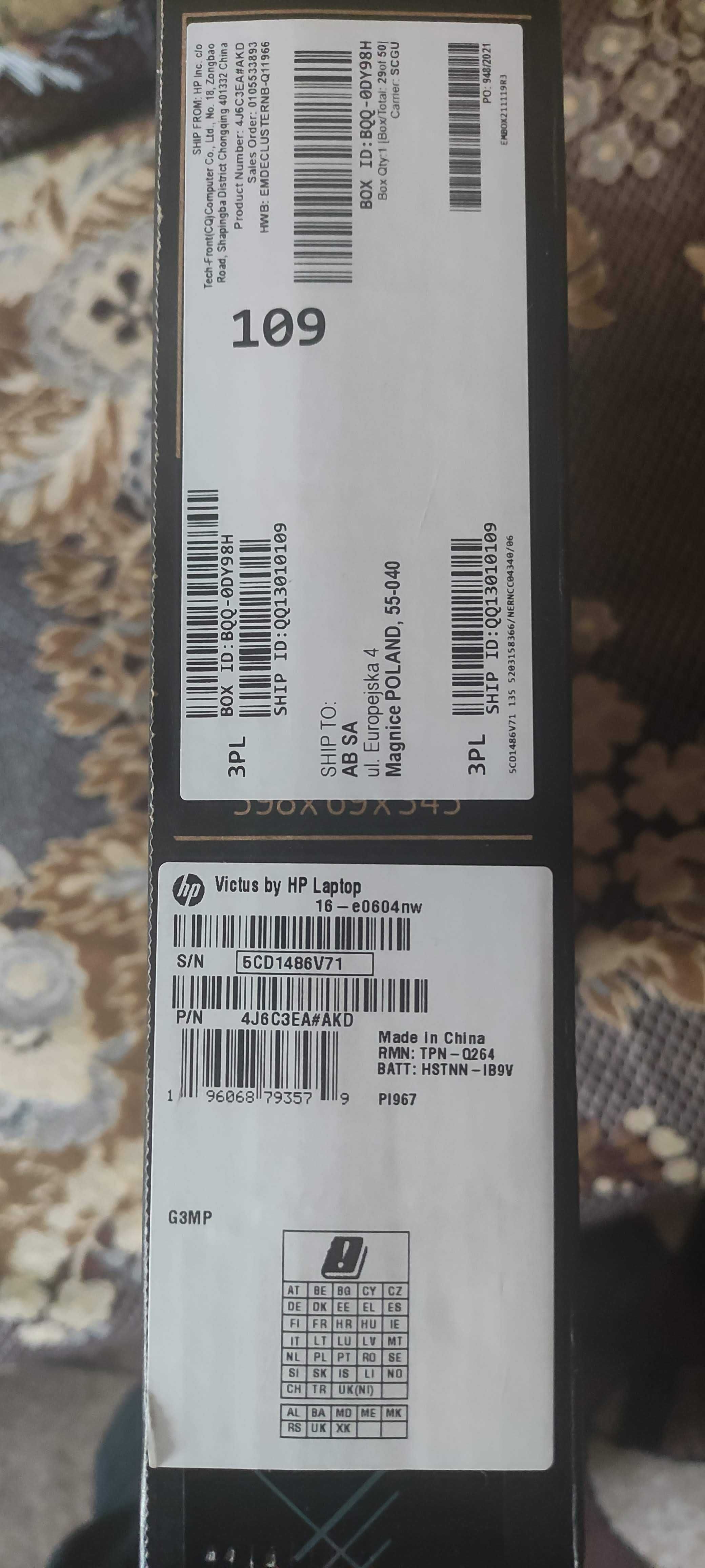 HP Victus 16 Ryzen 7 5800H/RTX 3060/16 GB ОЗП/2k 165 Гц