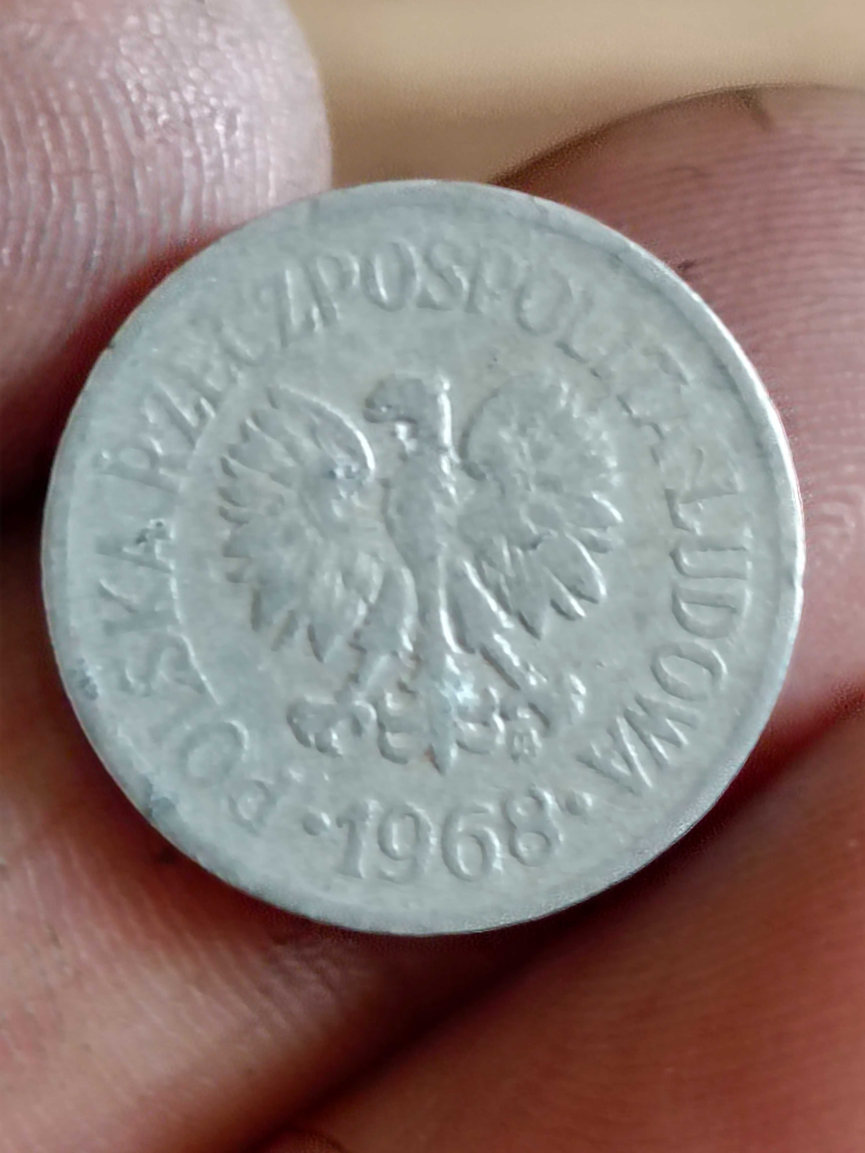 Sprzedam monete 10 groszy 1968 ze znakiem mennicy