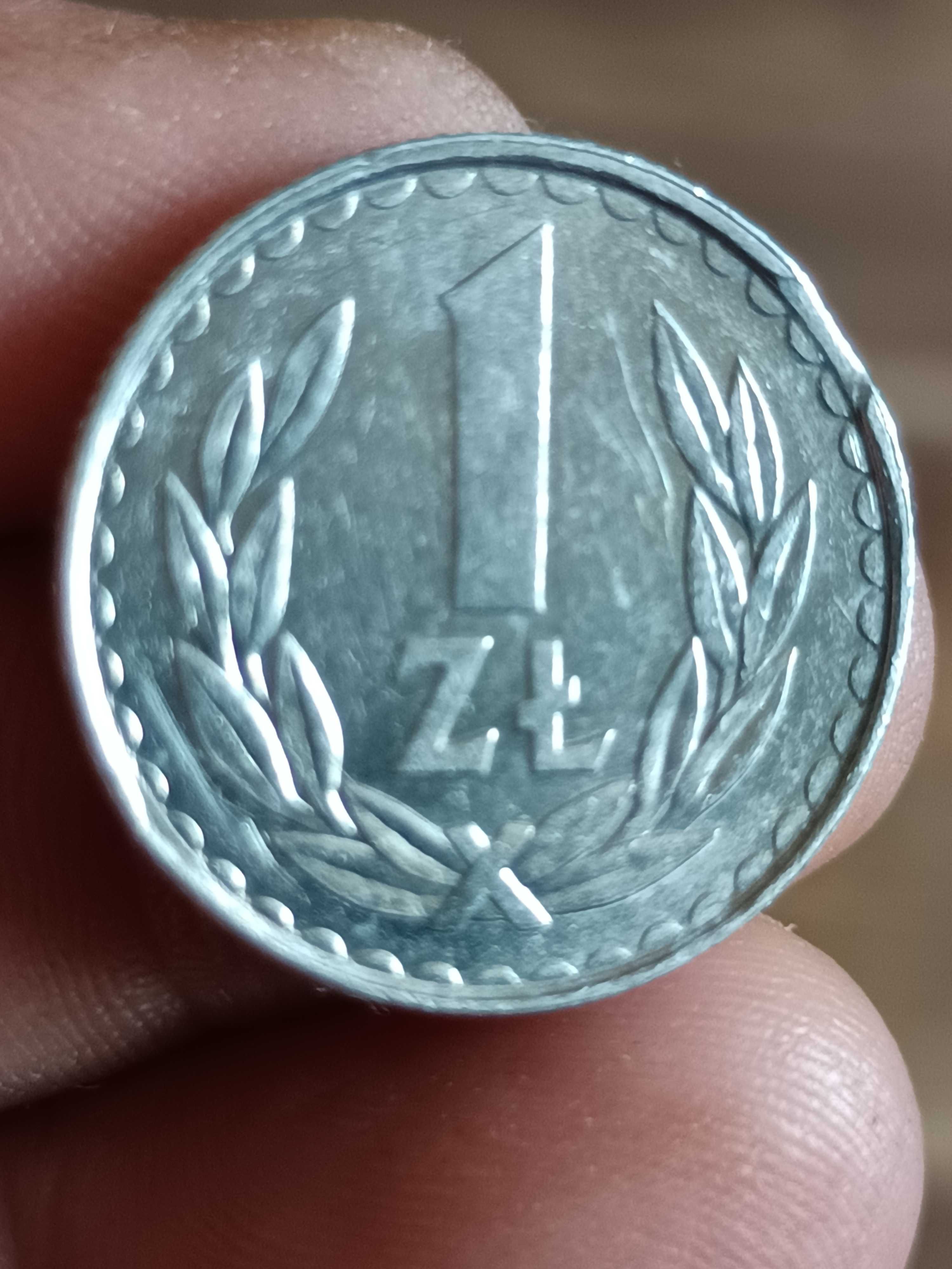 sprzedam monetę 1 zloty 1985 r końcówka blachy